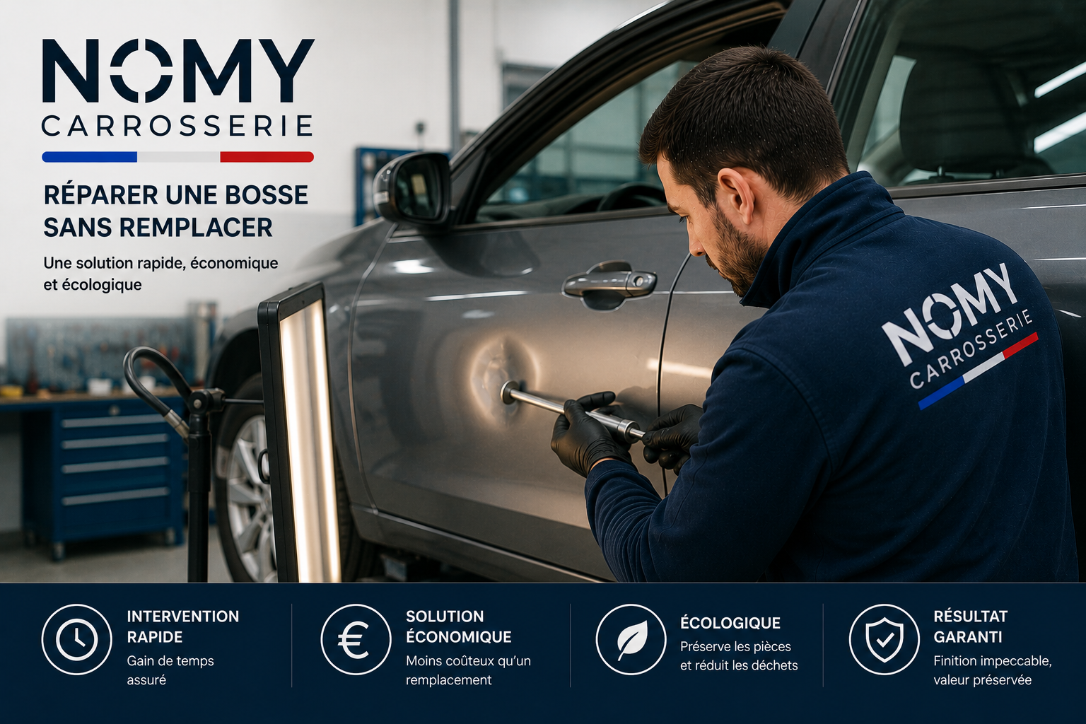 Bosse ou enfoncement sur la carrosserie : comment se passe la réparation ? — Carrosserie NOMY (06)